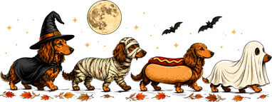Halloween Dachshund Costumes Spooky Wiener Dog Tank Top