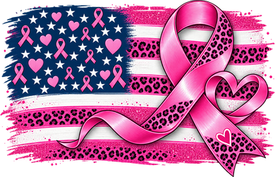 American Flag Breast Cancer Survivor USA Golf Towel