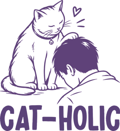 Cat-Holic Funny Cat Lover Button