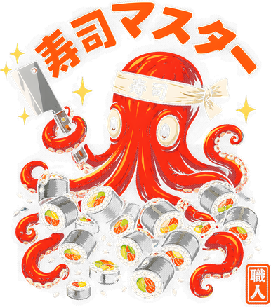 Sushi Butcher Octaplus Kakawi Button