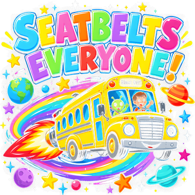 Seatbelts Everyone Magical School Bus Space Adventure Pajama Set