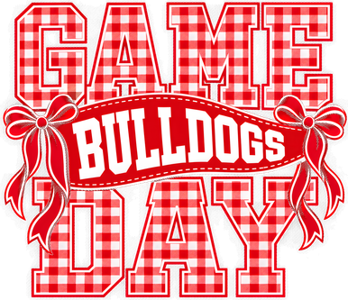 Gingham Bulldog Game Day Sports Fan Football Tank Top
