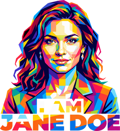 I Am Jane Doe Colorful Pop Art Portrait T-Shirt