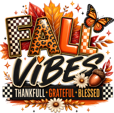 Fall Vibes Thankful Grateful Blessed Autumn Kids Long Sleeve Shirt