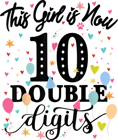 10th Birthday Gifts Shirt This Girl Is Now 10 Double Digits Coaster