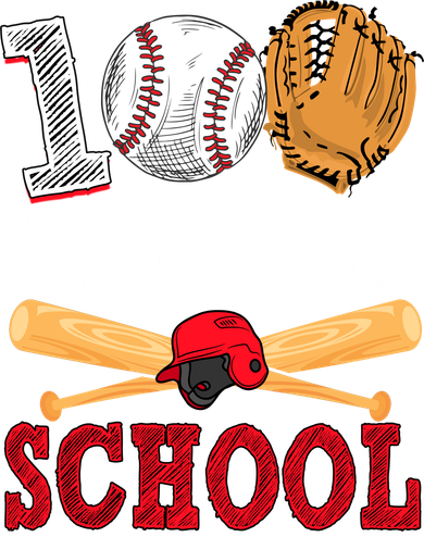 100 Days Of School Baseball Lover Button