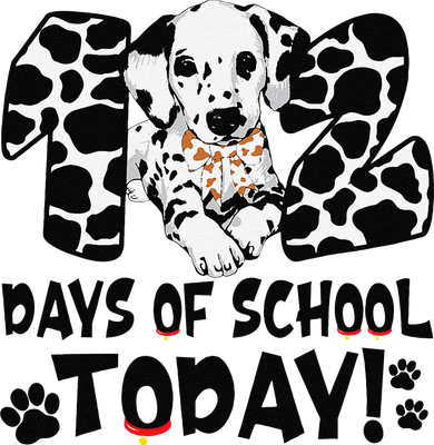 102 Days Of School Today Dalmatian Dog Funny 100th Day Toddler Long Sleeve