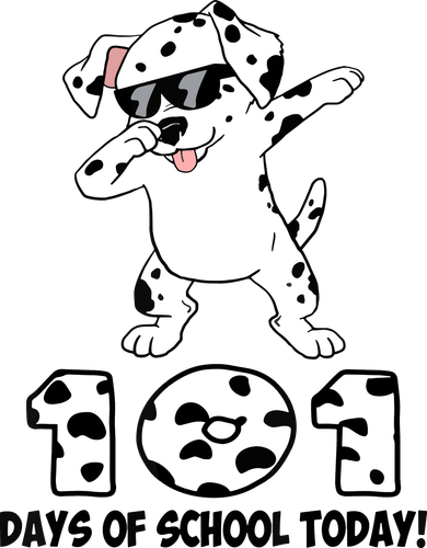 101 Days Of School Dabbing Dalmation Dog Teachers Women's Dry Zone Grid Polo