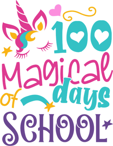 100th Day Of School Unicorn 100 Magical Days Teacher Girls Doggie Tank