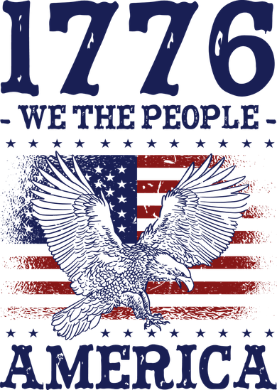 1776 We The People American Flag Eagle Patriotic Women's Dry Zone Grid Polo