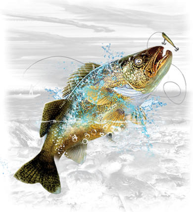 Walleye Wilderness - Fishing Kids T-Shirt