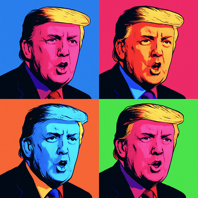 Pop Art Donald Trump Retro Button
