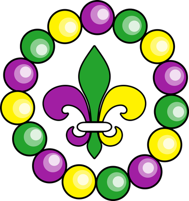 Mardi Gras Beads Toddler Long Sleeve