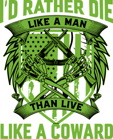 2nd Amendment I'd Rather Die Like A Man Than Live Like A Coward Backpack