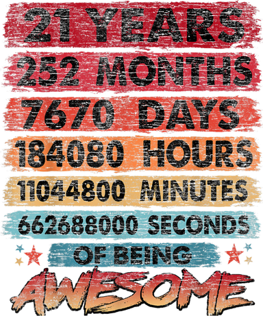 21st Birthday 21 Years Old Vintage Retro 252 Months Birthday Toddler T-Shirt