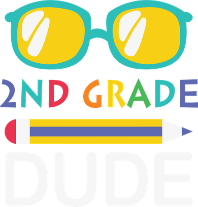 2nd Grade Dude Glasses Back School First Day Of School Kids Sweatshirt