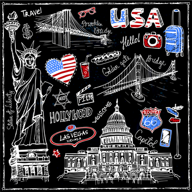 USA Sketch Women's Sweatshirt