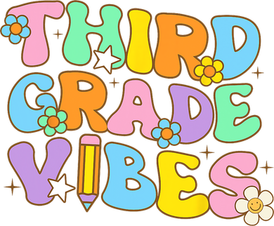 3rd Grade Vibes Back To School Retro Third Grade Teachers Kids T-Shirt