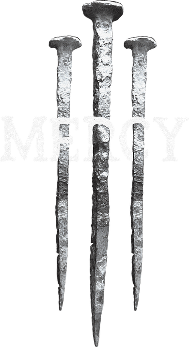 3 Nails Mercy Jesus S Christian Button