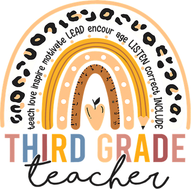 3rd Third Grade Teacher Cute Leopard Rainbow To School Backpack