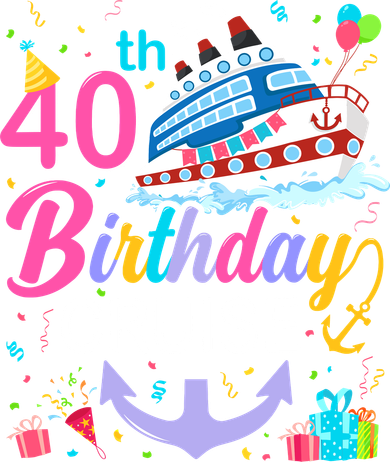 40th Birthday Cruise 40 Years Old Cruising Crew Bday Party Bucket Hat