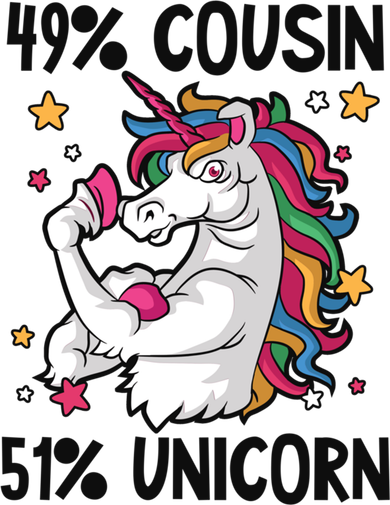 49% Cousin 51% Unicorn Design Cousin Crew Gift Toddler T-Shirt
