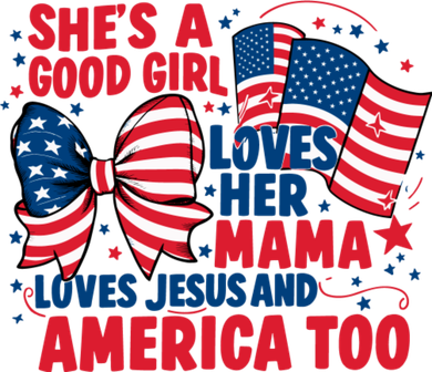 4th Of July Shes A Good Girl Loves Her Mama Women's Dry Zone Grid Polo