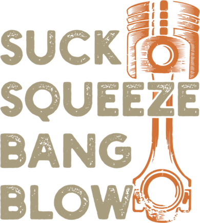 4 Stroke Cycle Suck Squeeze Bang Blow Piston Mechanic Gift Baby Bodysuit