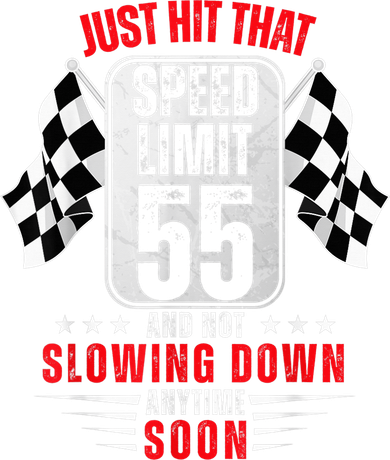 55th Birthday Speed Limit Sign 55 Years Old Funny Racing Baby Bodysuit