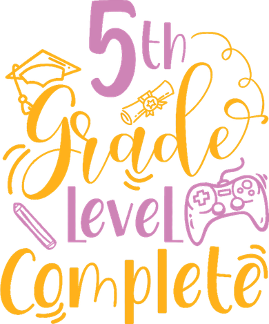 5th Grade Level Complete Fifth Grader School Graduation Apron