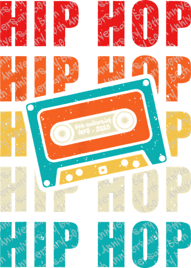 50th Music Anniversary Of Hip Hop Birthday Vintage Retro Kids Long Sleeve Shirt