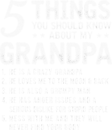 5 Things You Should Know About My Grandpa Funny Grampa Gift Beanie