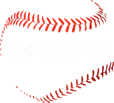 6+4+3=2 Double Play Baseball Player Gift Baseball Saying TShirt Women's V-Neck T-Shirt