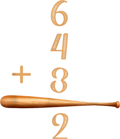 6+4+3=2 Double Play Baseball Player Baseball Saying T-Shirt