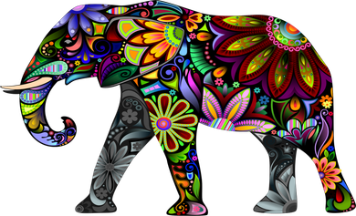 Cheerful Elephant Button