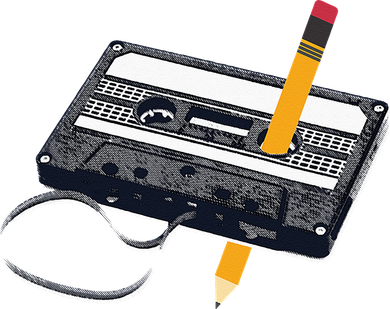 80s Cassette Tape Pencil 1980s Retro Vintage Throwback Music Women's Hoodie