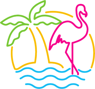 80s Vintage Miami Retro Neon Pink Flamingo Tumbler
