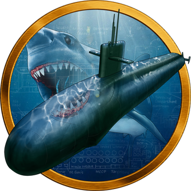 Military Submarine Shark Santa Hat