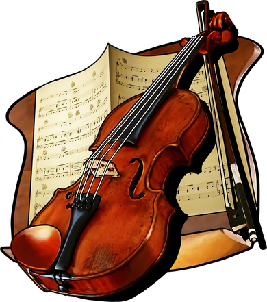 Violin and Sheet Music Women's T-Shirt