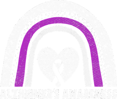 Alzheimers Awareness Alzheimers Purple Rainbow Cute Button