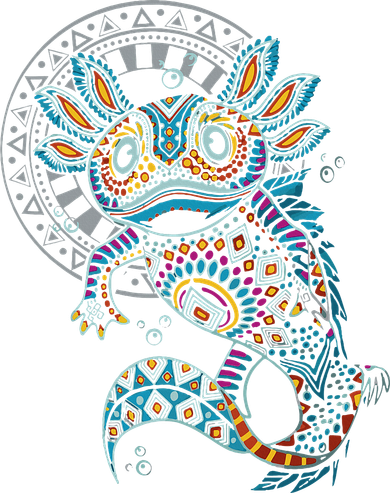 Axolotl Art Aztec Mexico Mexican Mousepad