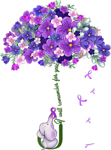 Alzheimer Awareness Cute Elephant I Will Remember For You Coffee Mug