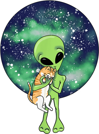 Alien And Cat T-Shirt