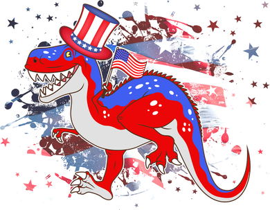 USA Patriotic Presidential Dinosaur Hat