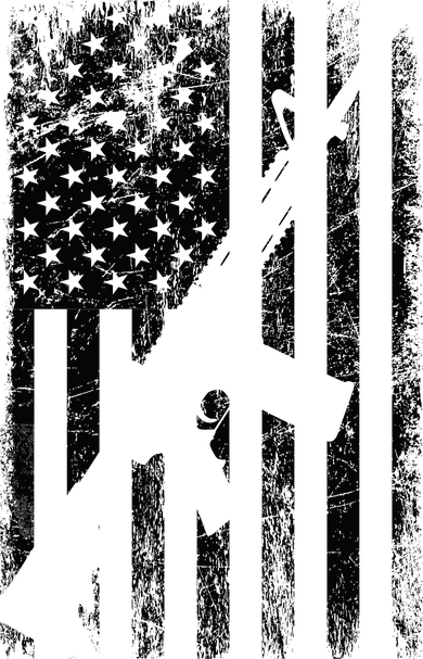 AR15 American Flag Button