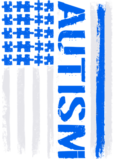 USA Autism Awareness Puzzle Flag Doggie Tank