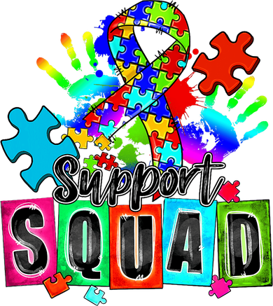 Autism Awareness Month Ribbon Support Squad Apron
