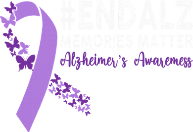 Alzheimers Awareness Purple Ribbon End Alzheimers Kids Long Sleeve Shirt