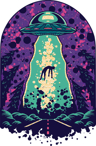 Alien Abduction Space Kids T-Shirt
