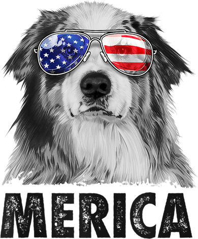 Aussie Australian Shepherd 4th Of July Merica American Flag Coffee Mug